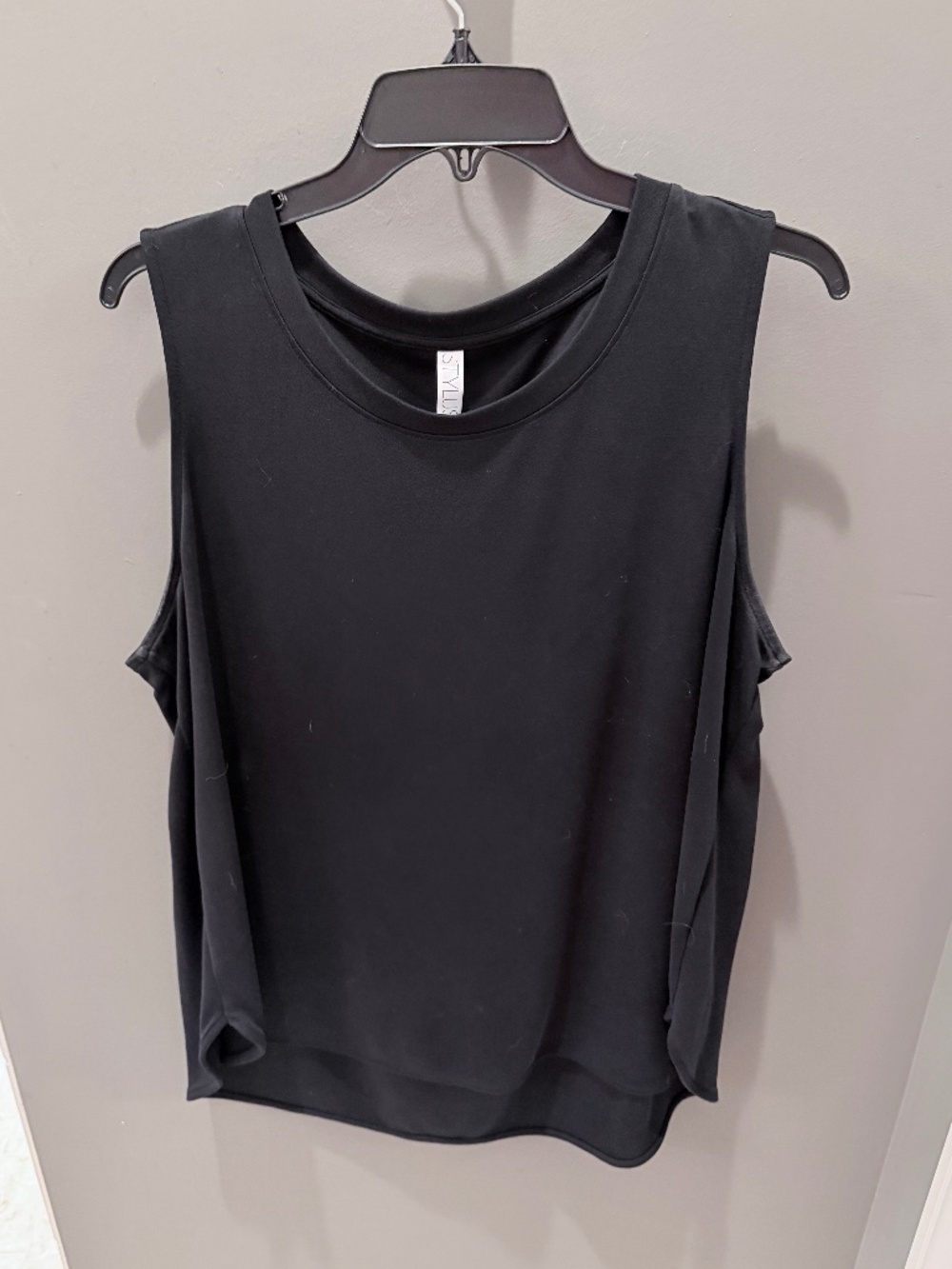 Black casual tank top XXL